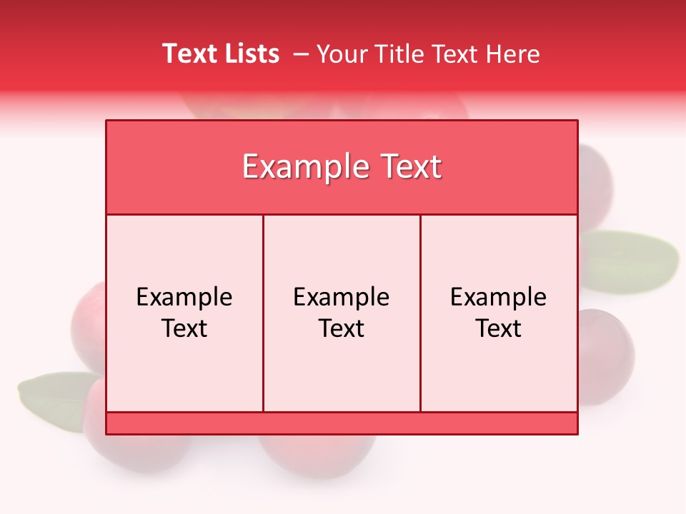 Red Cranberry Eating PowerPoint Template