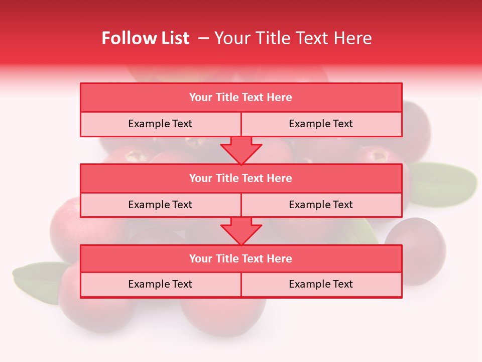 Red Cranberry Eating PowerPoint Template