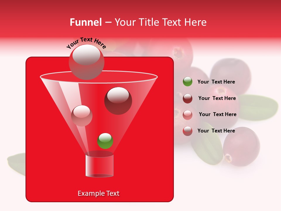 Red Cranberry Eating PowerPoint Template