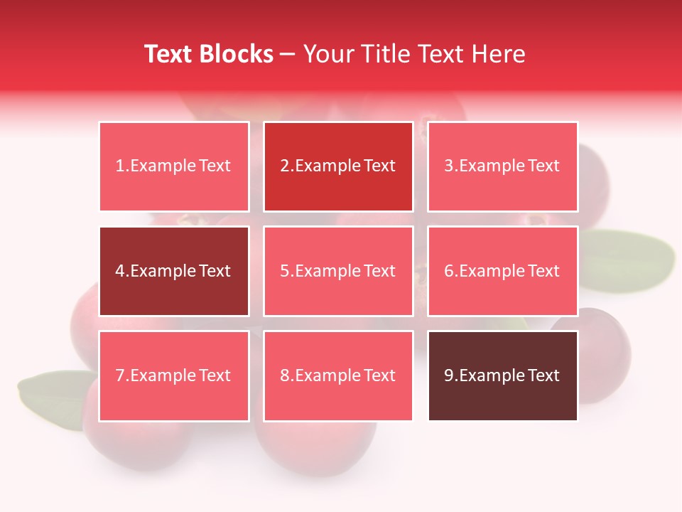 Red Cranberry Eating PowerPoint Template