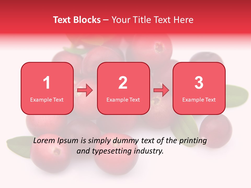 Red Cranberry Eating PowerPoint Template