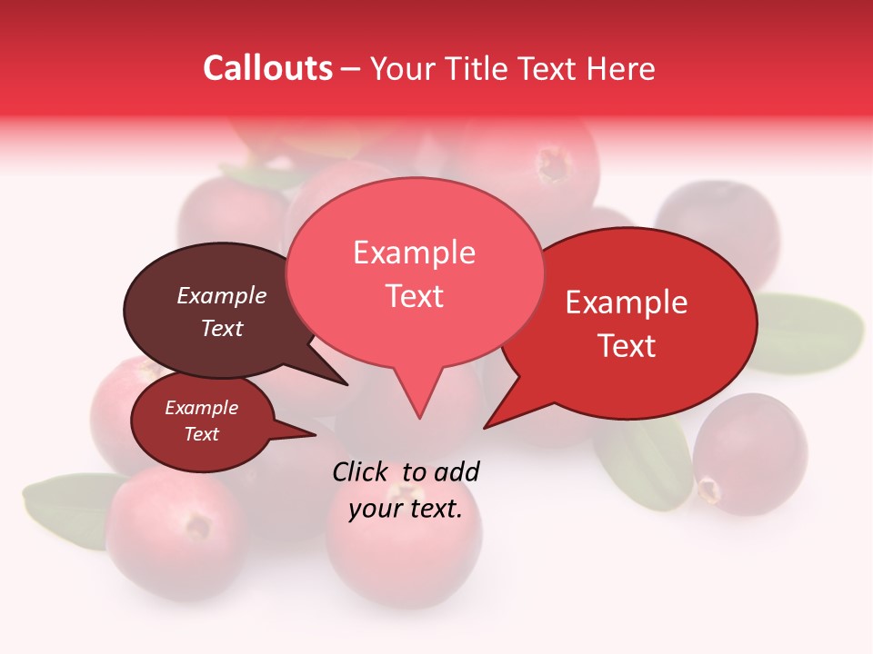 Red Cranberry Eating PowerPoint Template