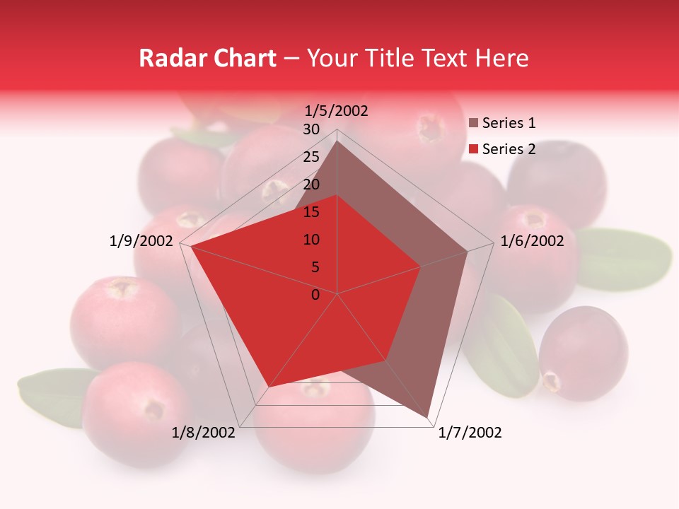 Red Cranberry Eating PowerPoint Template