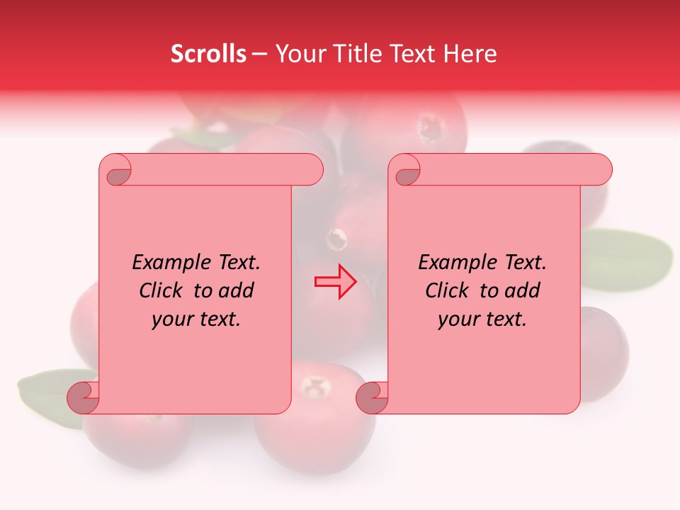 Red Cranberry Eating PowerPoint Template