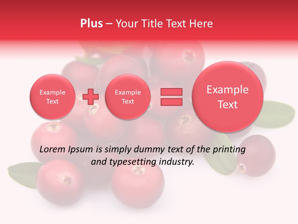 Red Cranberry Eating PowerPoint Template