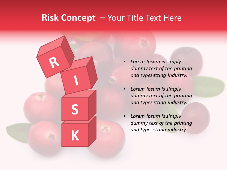 Red Cranberry Eating PowerPoint Template