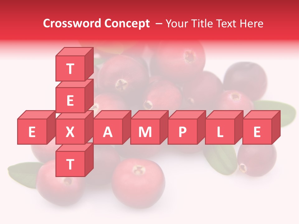 Red Cranberry Eating PowerPoint Template