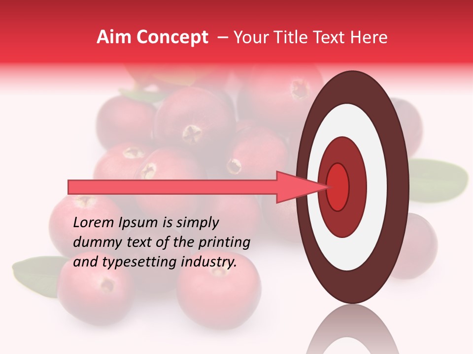 Red Cranberry Eating PowerPoint Template