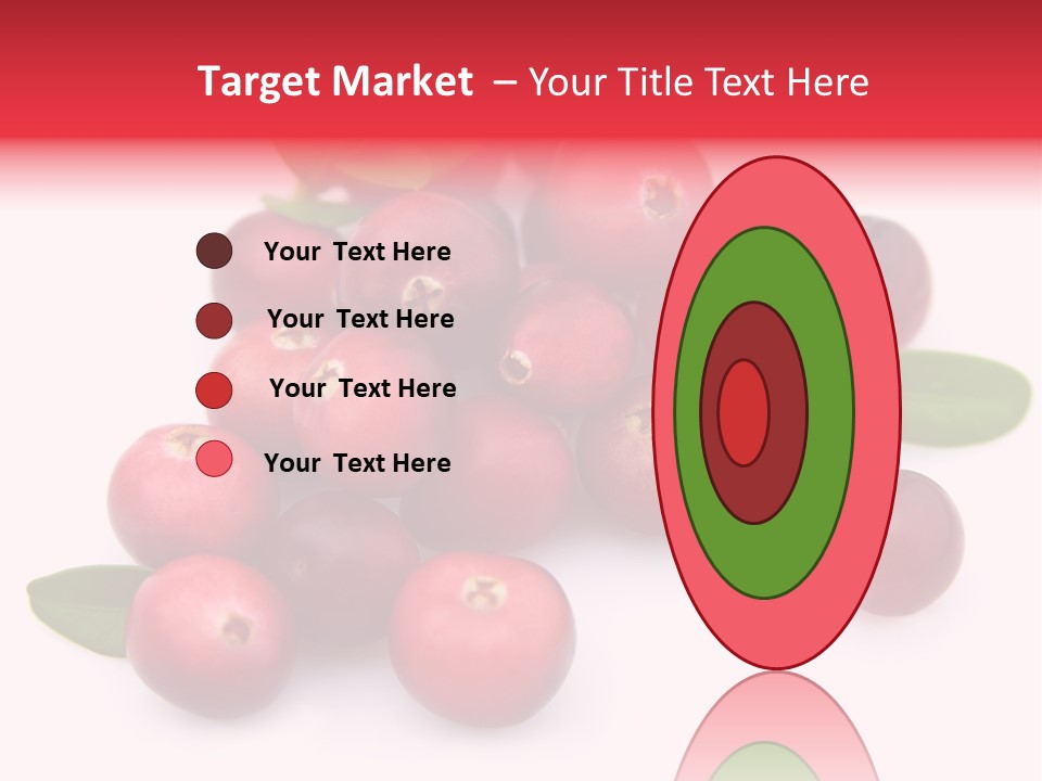 Red Cranberry Eating PowerPoint Template
