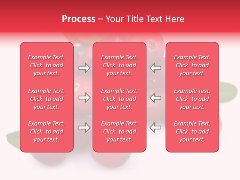 Red Cranberry Eating PowerPoint Template