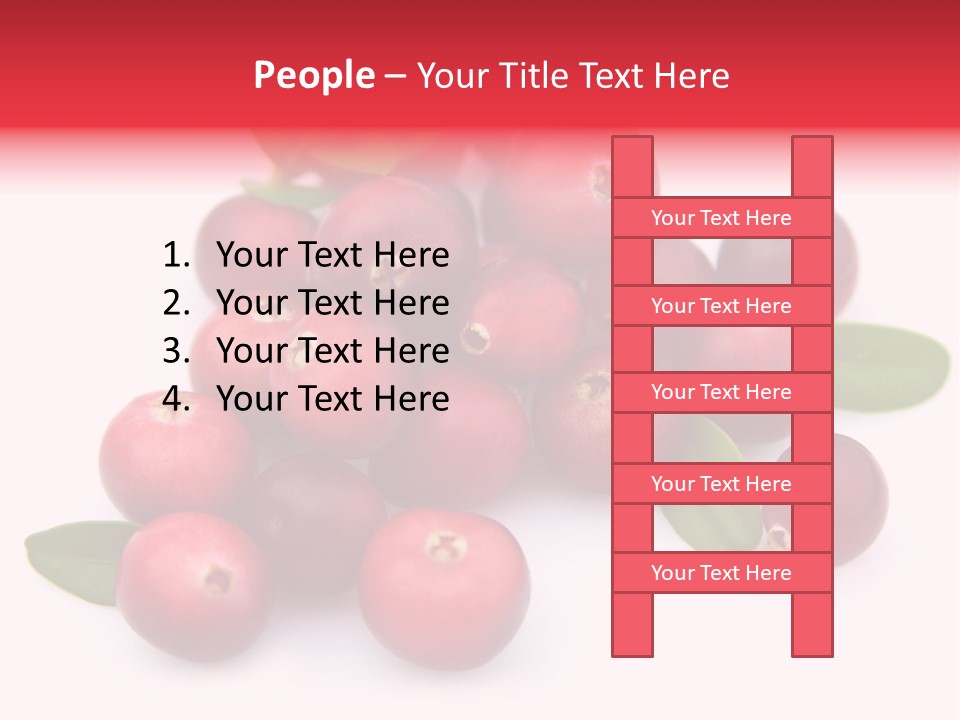 Red Cranberry Eating PowerPoint Template