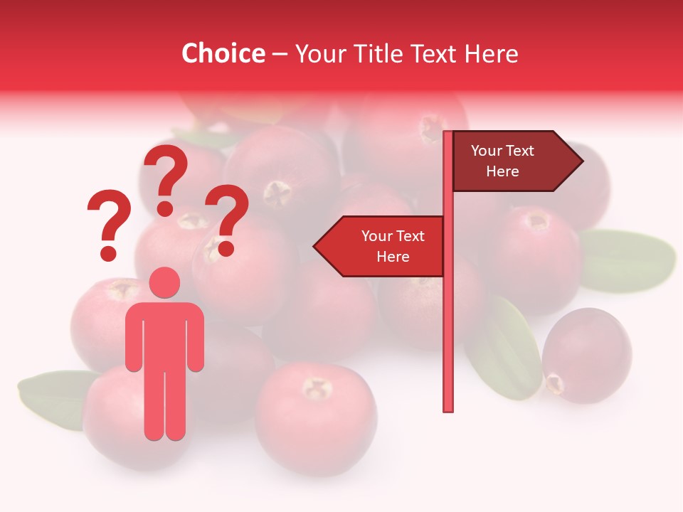 Red Cranberry Eating PowerPoint Template