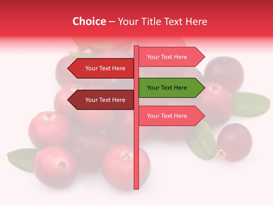 Red Cranberry Eating PowerPoint Template