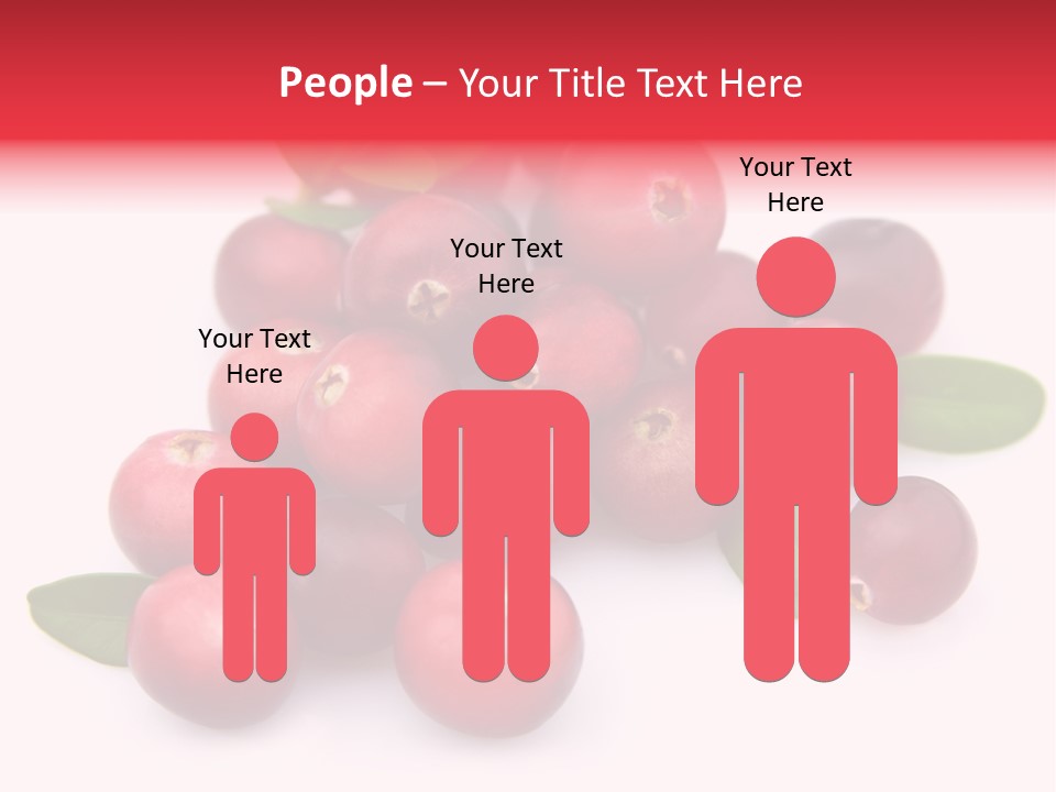 Red Cranberry Eating PowerPoint Template