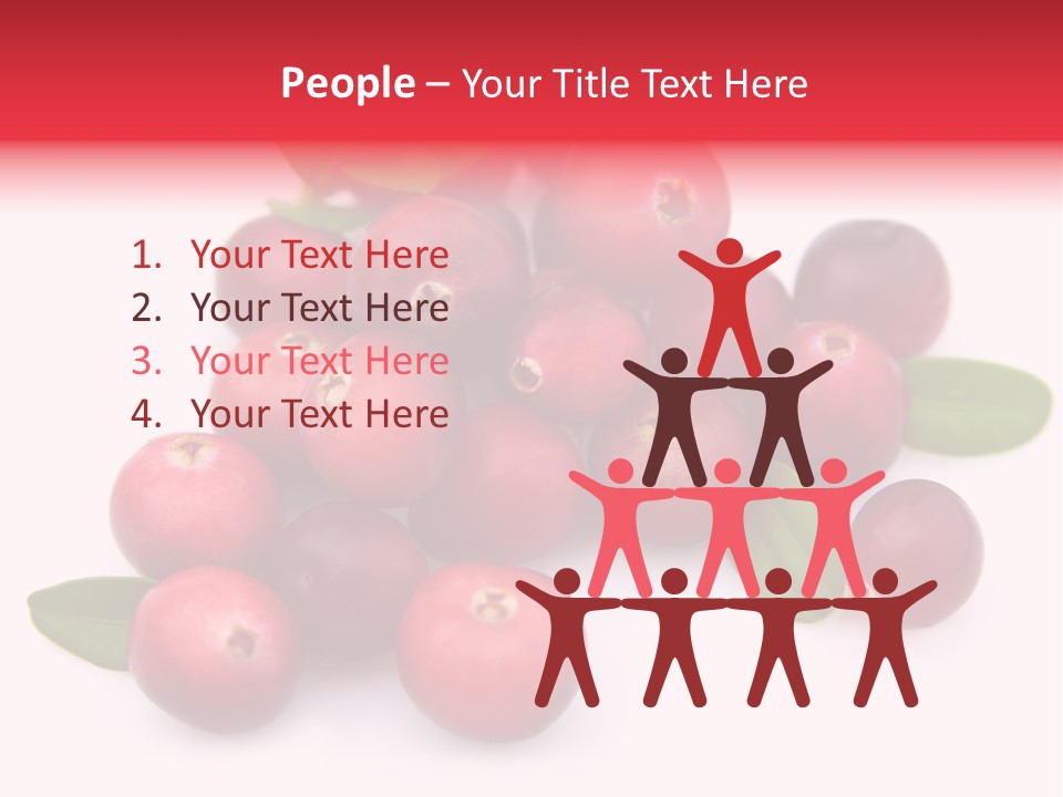Red Cranberry Eating PowerPoint Template