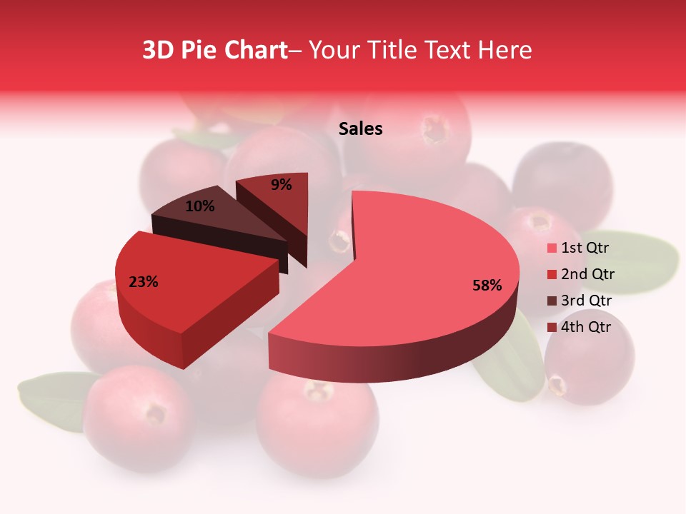 Red Cranberry Eating PowerPoint Template