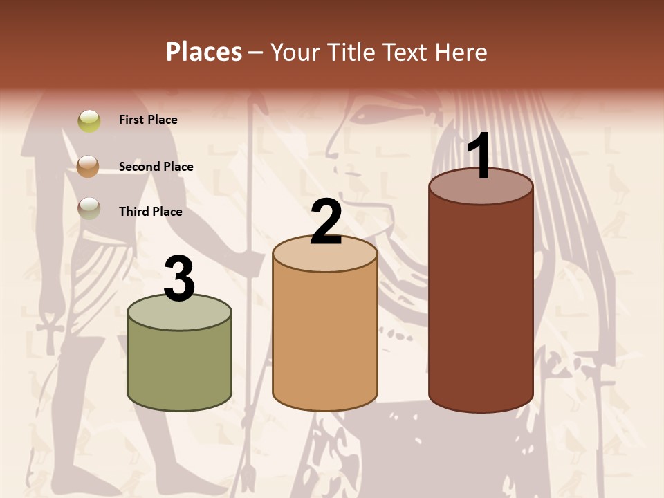 Stone Calligraphy Sun PowerPoint Template