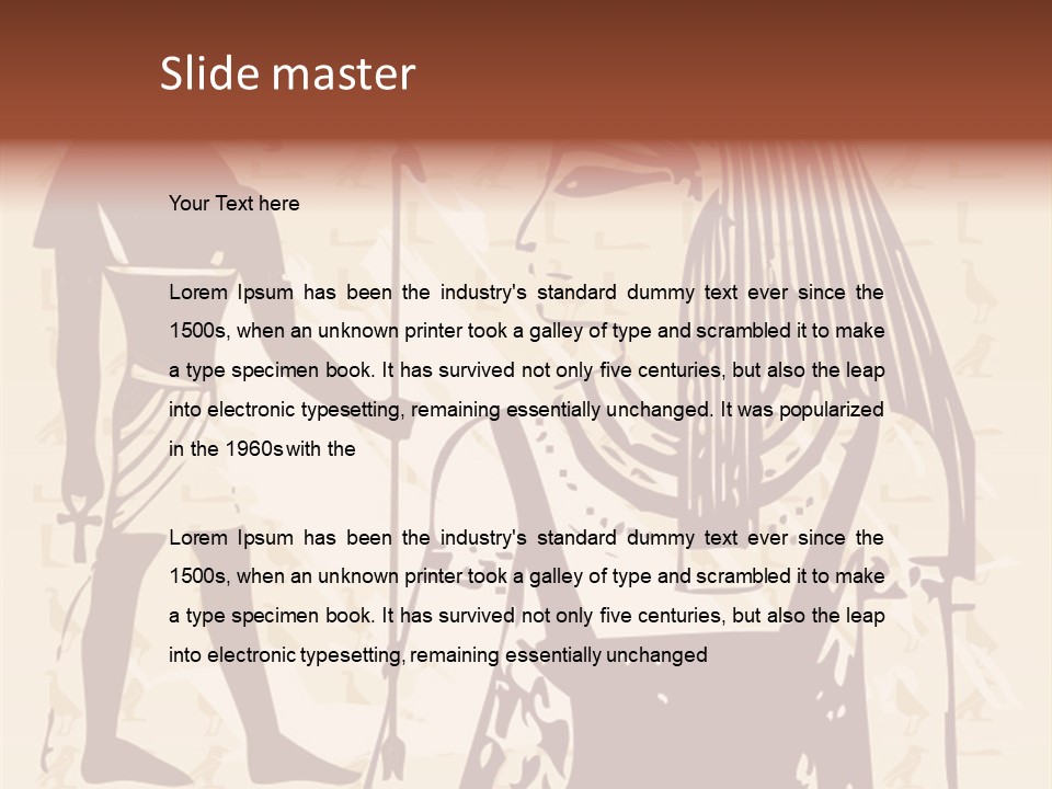 Stone Calligraphy Sun PowerPoint Template