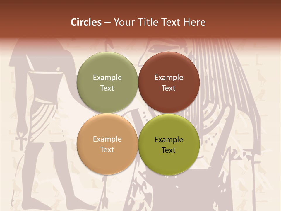 Stone Calligraphy Sun PowerPoint Template