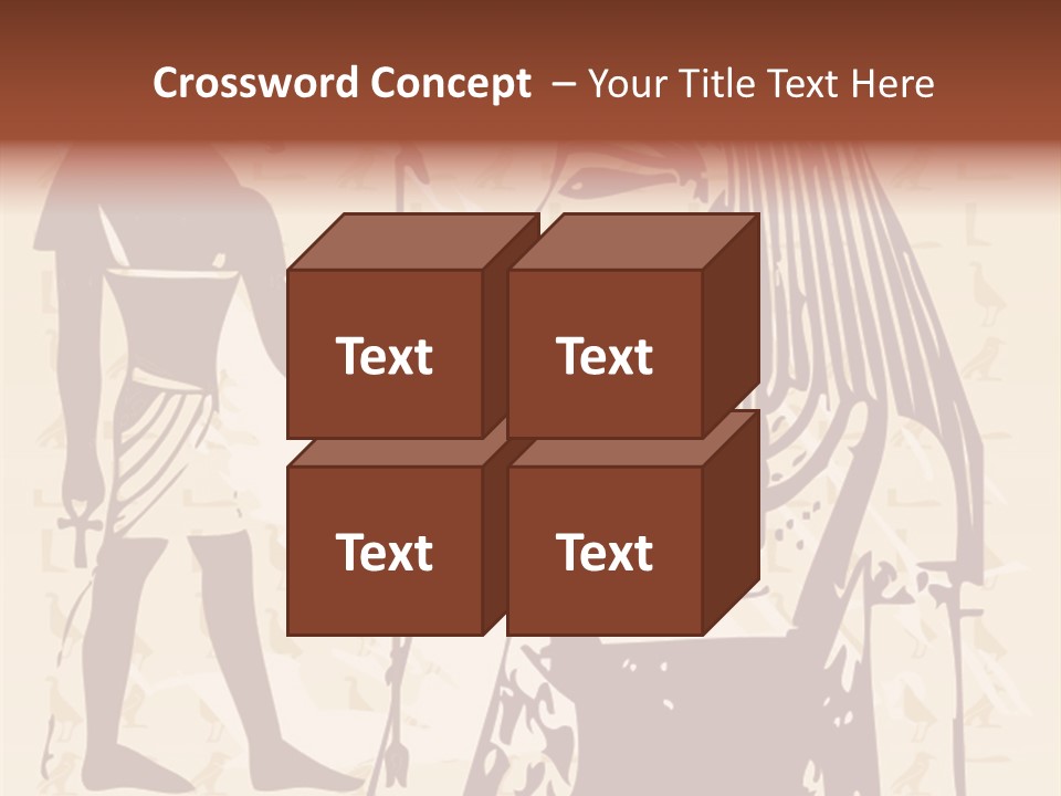 Stone Calligraphy Sun PowerPoint Template