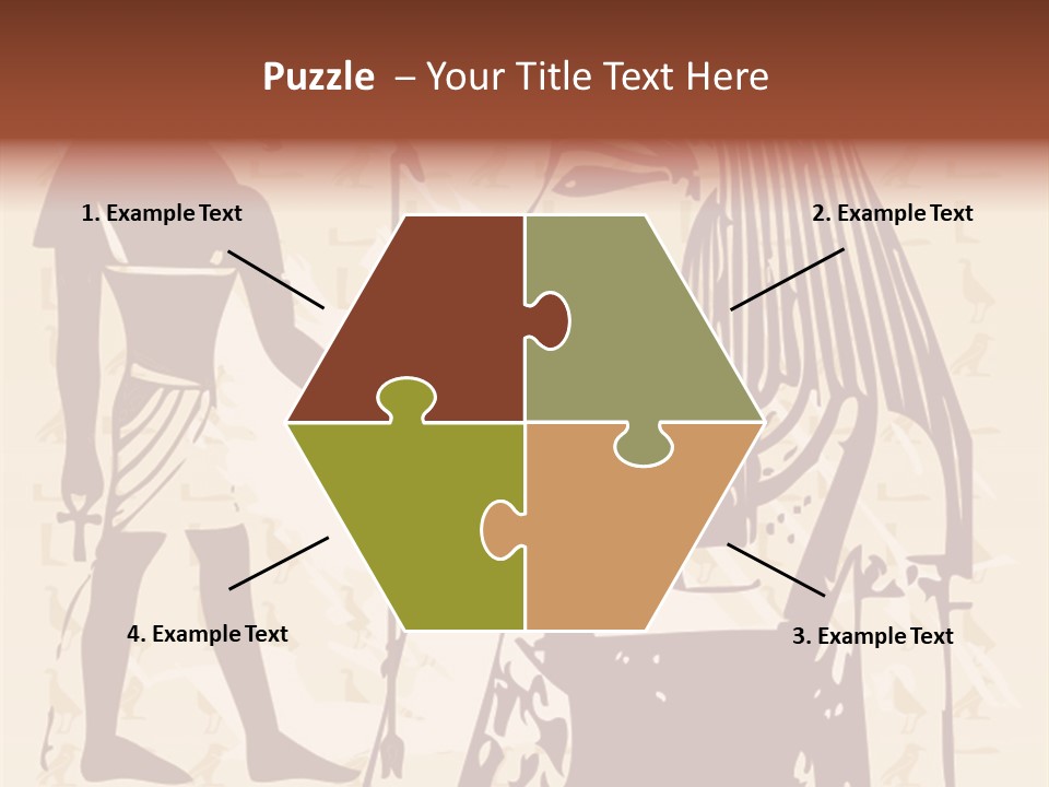 Stone Calligraphy Sun PowerPoint Template