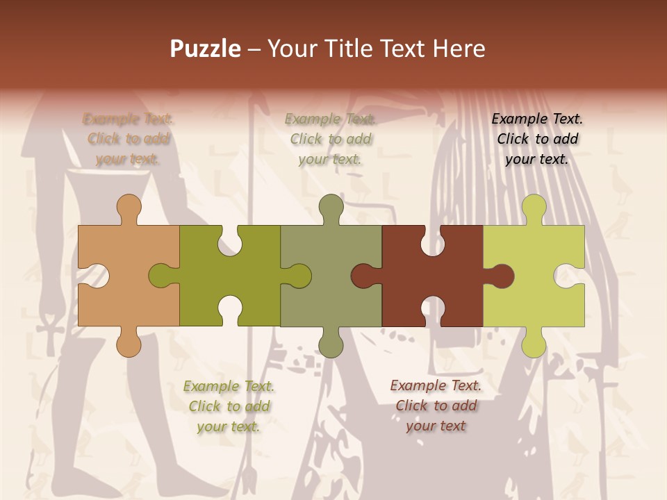 Stone Calligraphy Sun PowerPoint Template