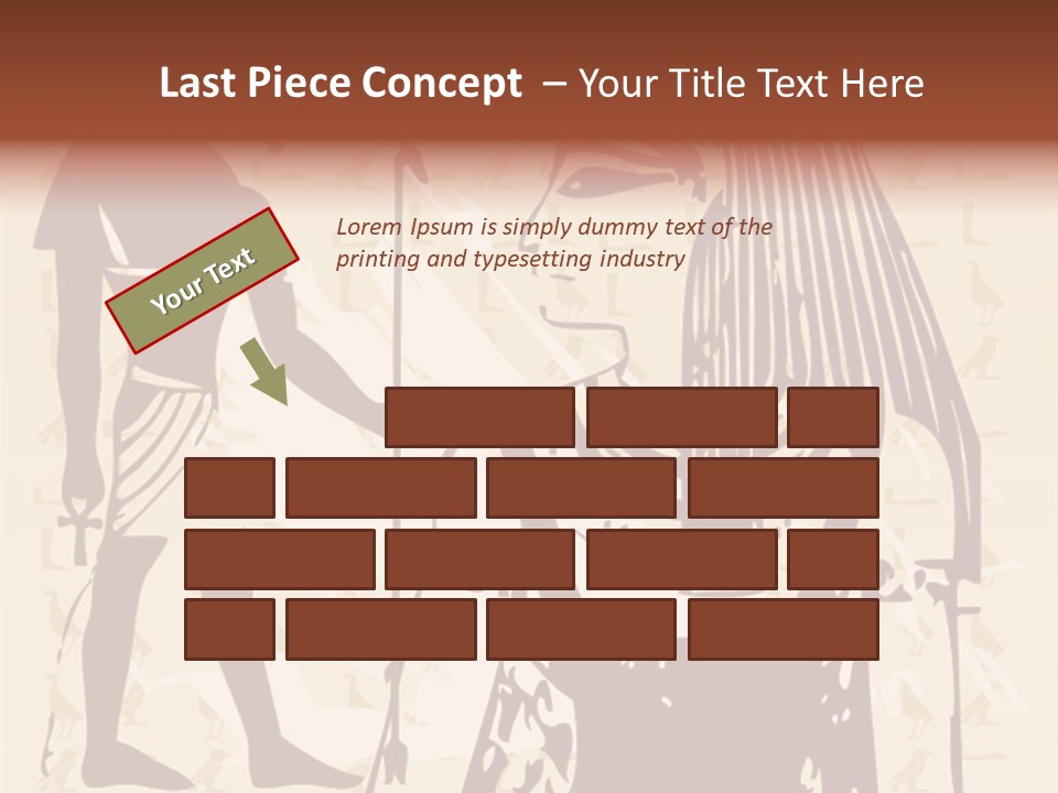 Stone Calligraphy Sun PowerPoint Template