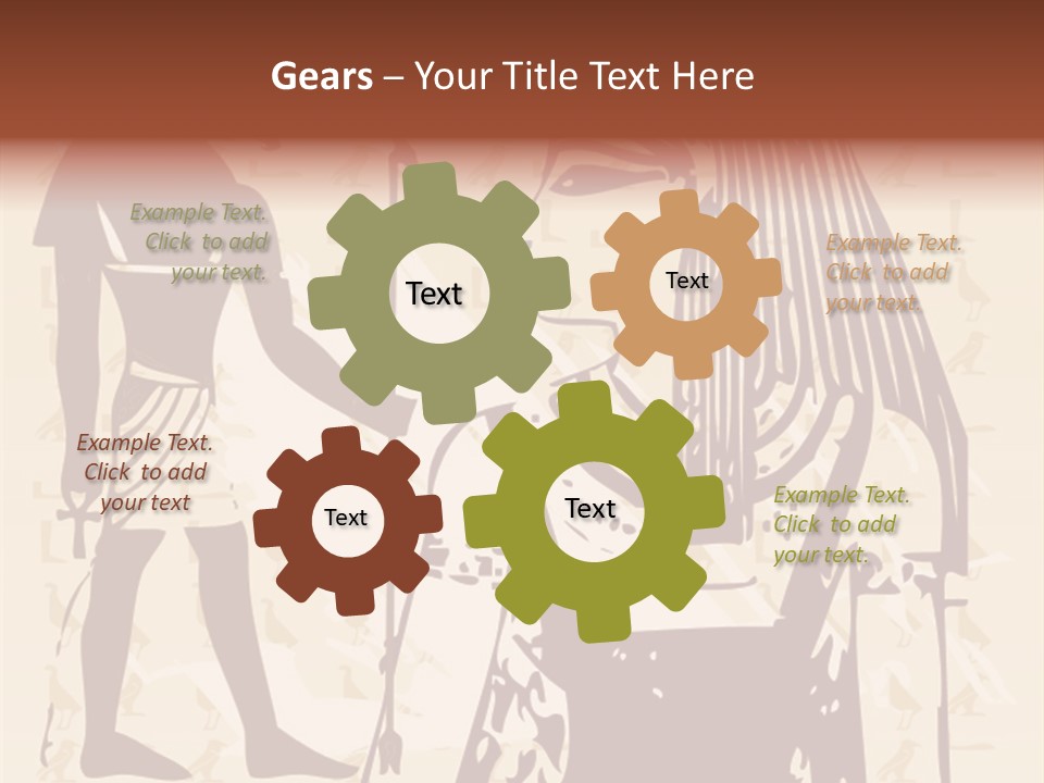 Stone Calligraphy Sun PowerPoint Template