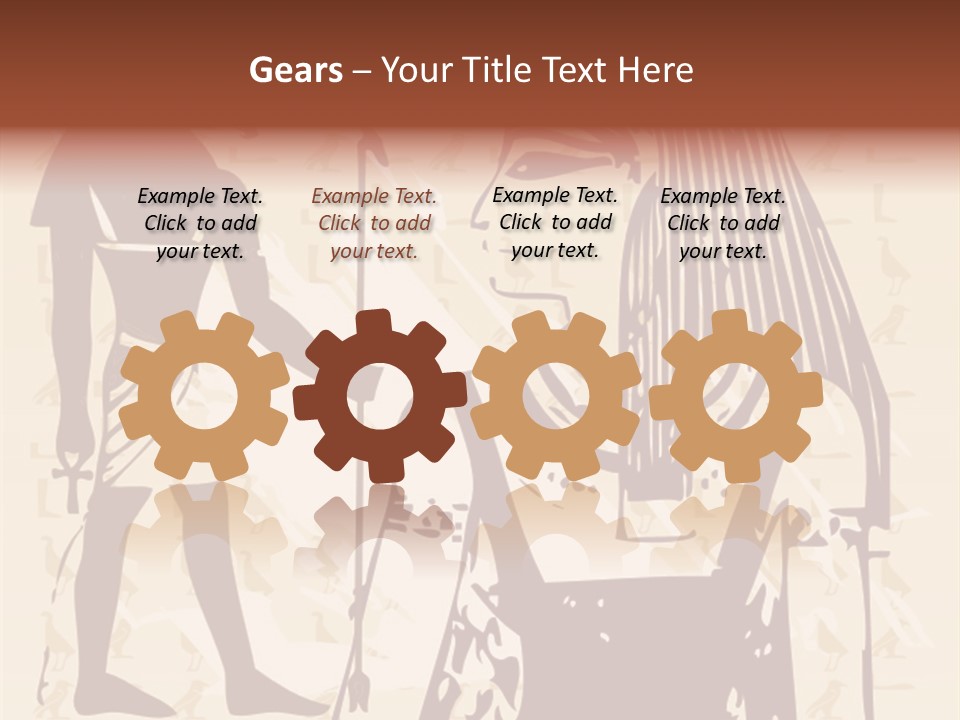 Stone Calligraphy Sun PowerPoint Template