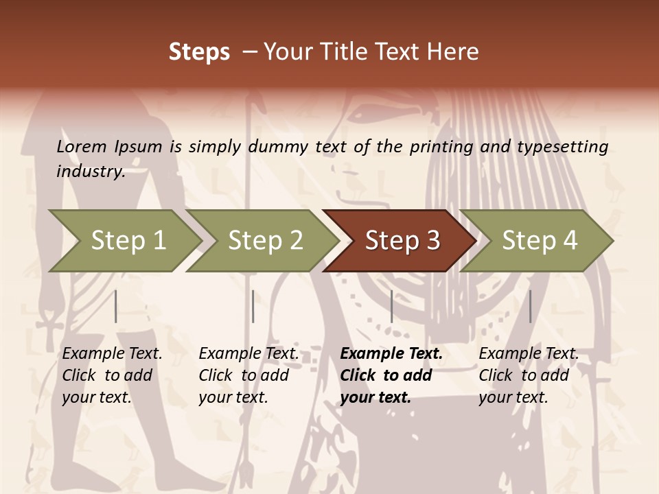 Stone Calligraphy Sun PowerPoint Template