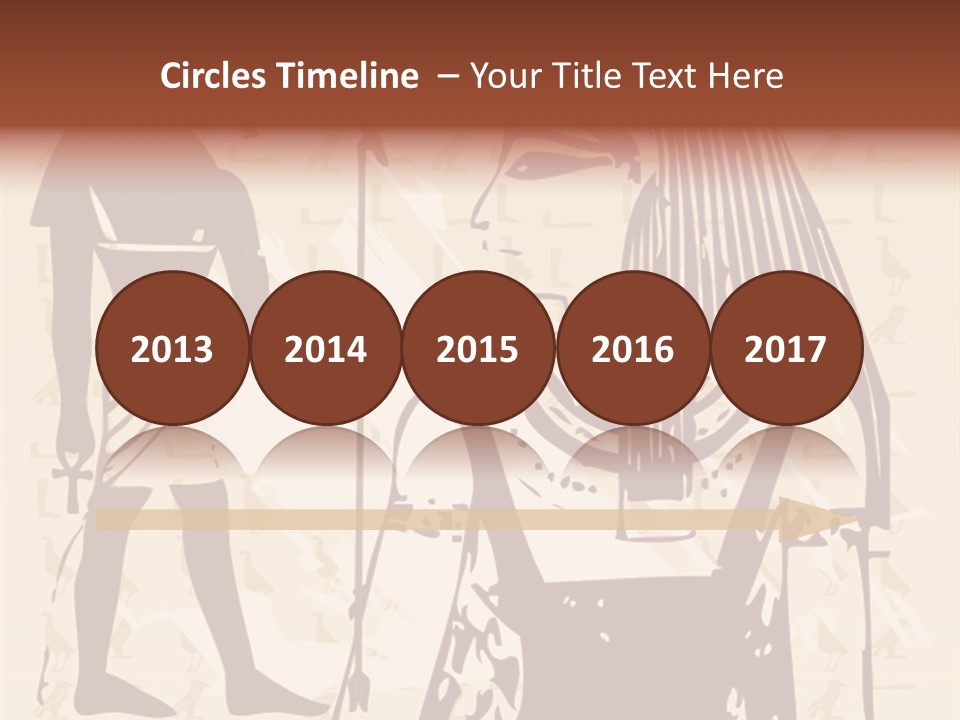 Stone Calligraphy Sun PowerPoint Template