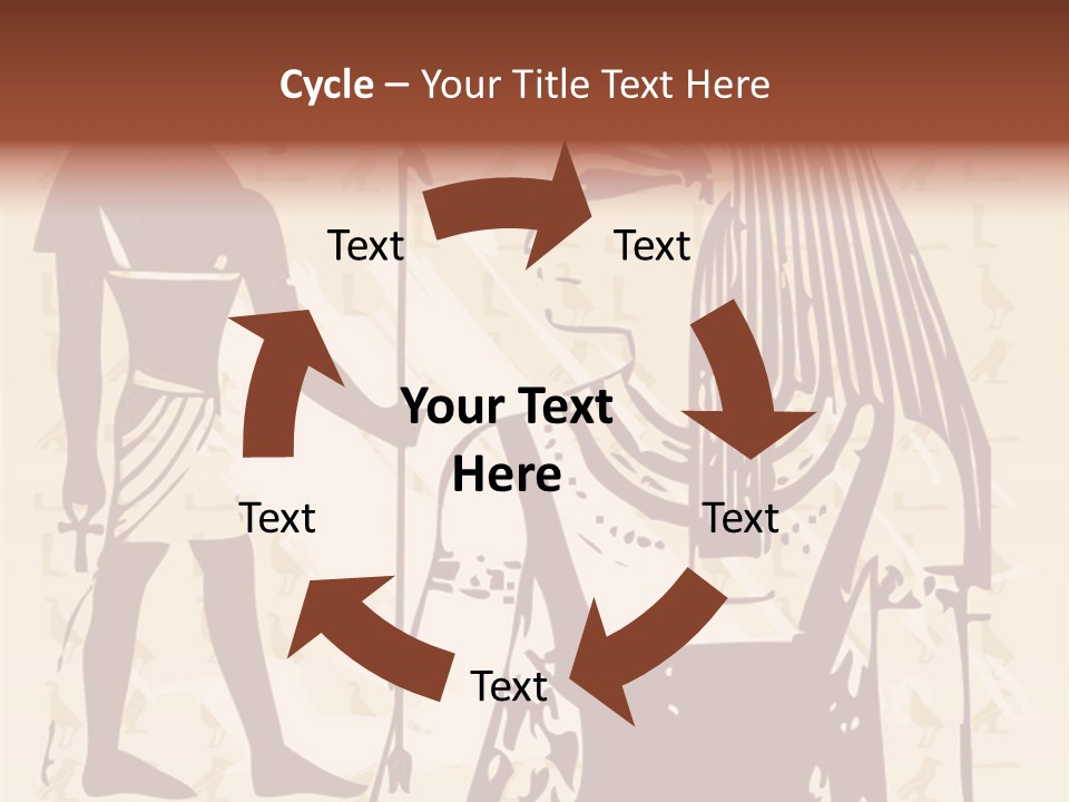 Stone Calligraphy Sun PowerPoint Template