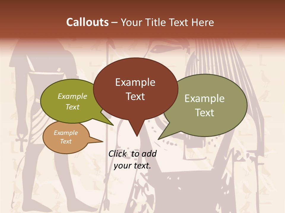 Stone Calligraphy Sun PowerPoint Template