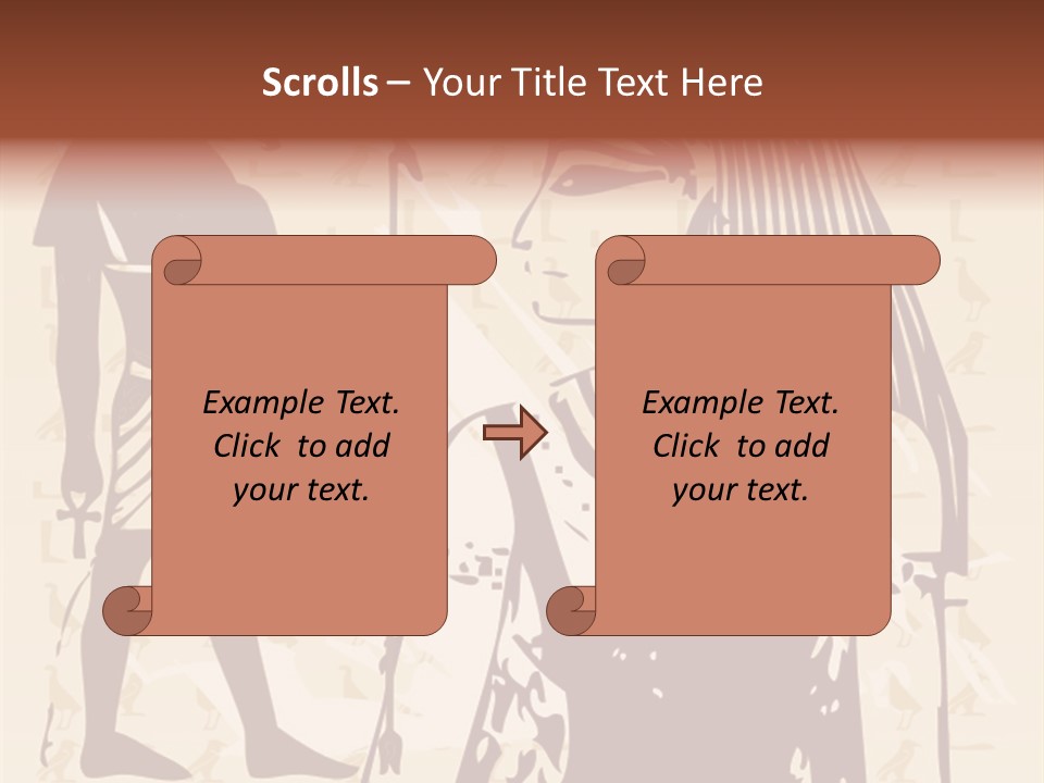 Stone Calligraphy Sun PowerPoint Template