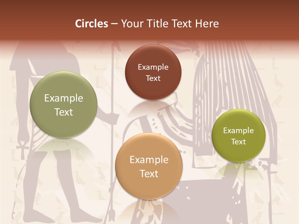 Stone Calligraphy Sun PowerPoint Template