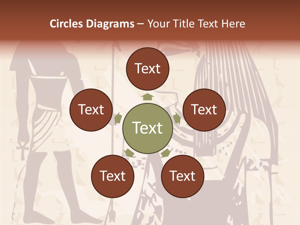 Stone Calligraphy Sun PowerPoint Template