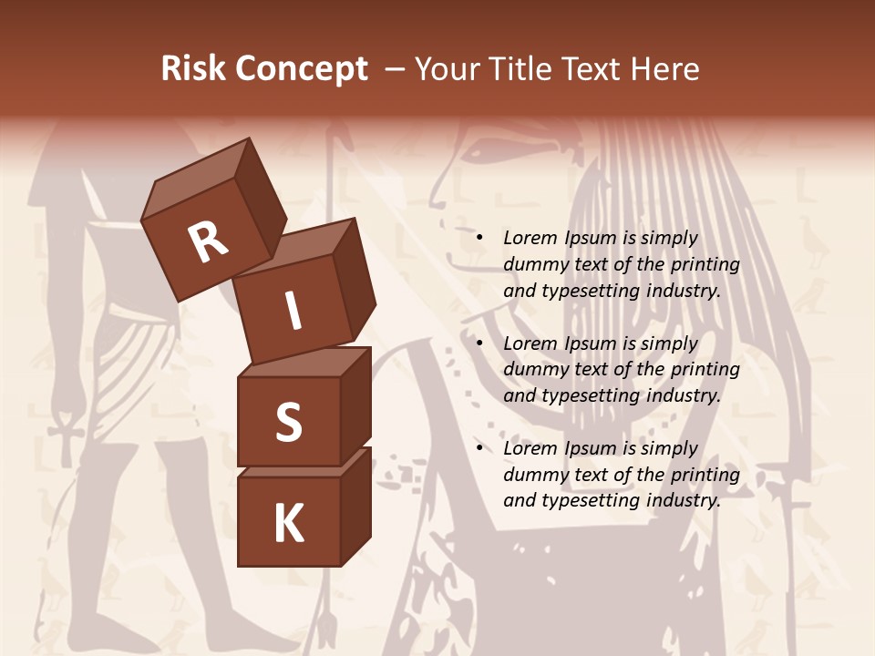 Stone Calligraphy Sun PowerPoint Template