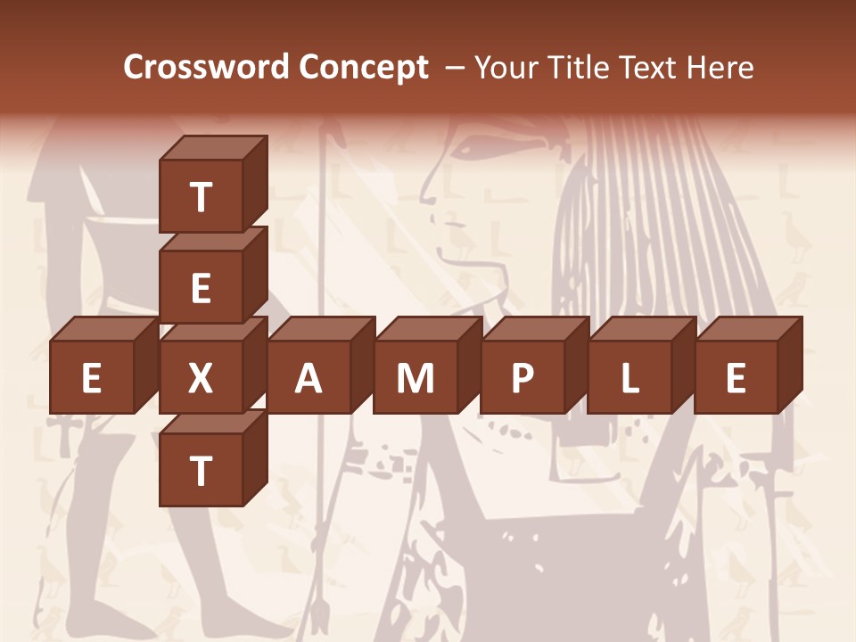 Stone Calligraphy Sun PowerPoint Template