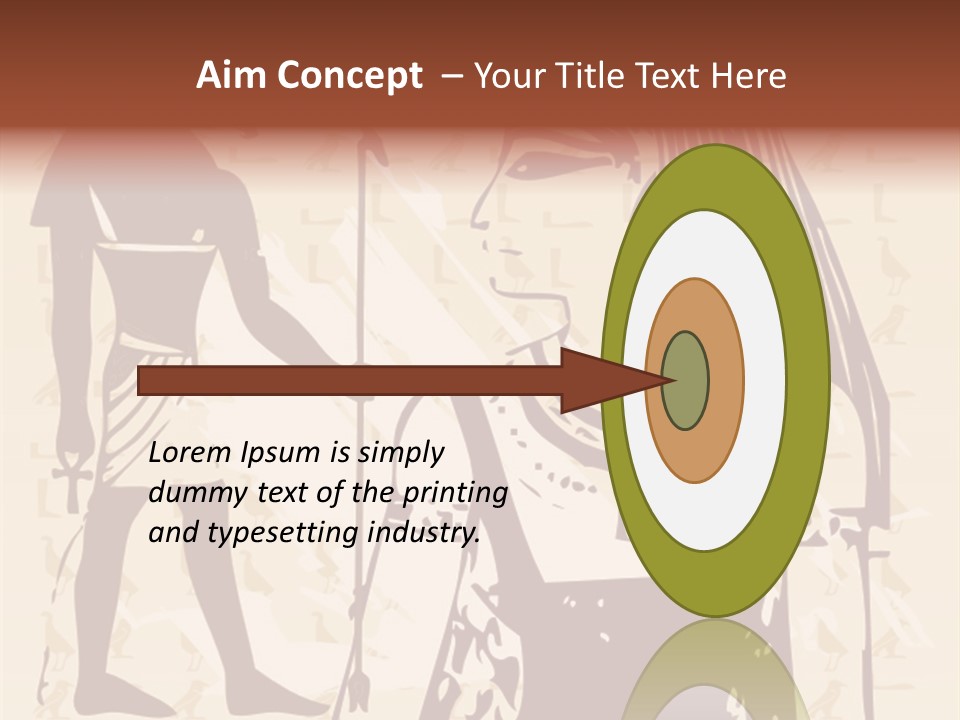 Stone Calligraphy Sun PowerPoint Template