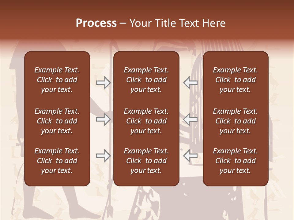 Stone Calligraphy Sun PowerPoint Template