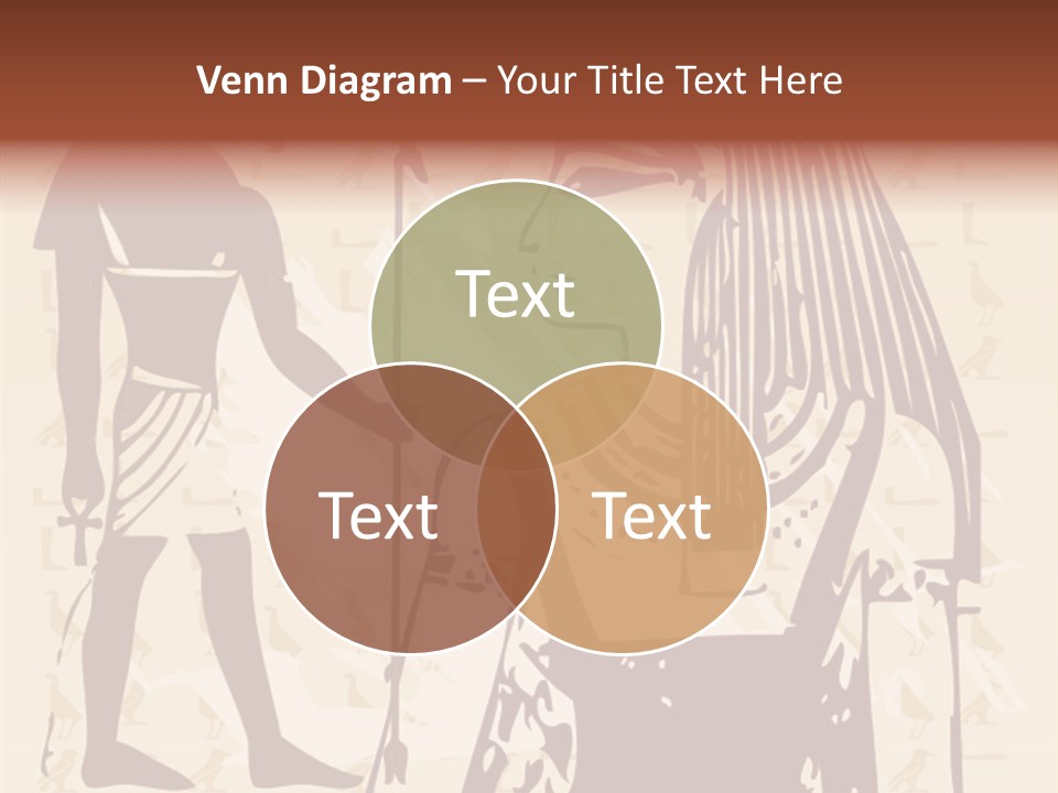 Stone Calligraphy Sun PowerPoint Template