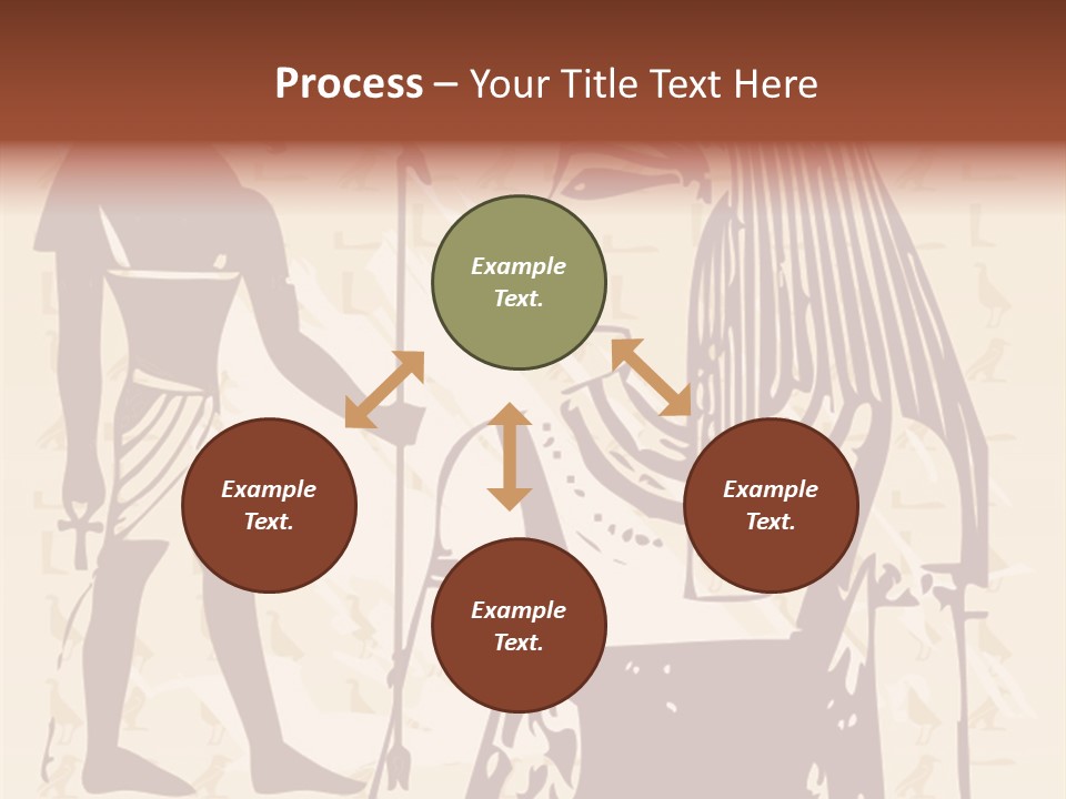 Stone Calligraphy Sun PowerPoint Template