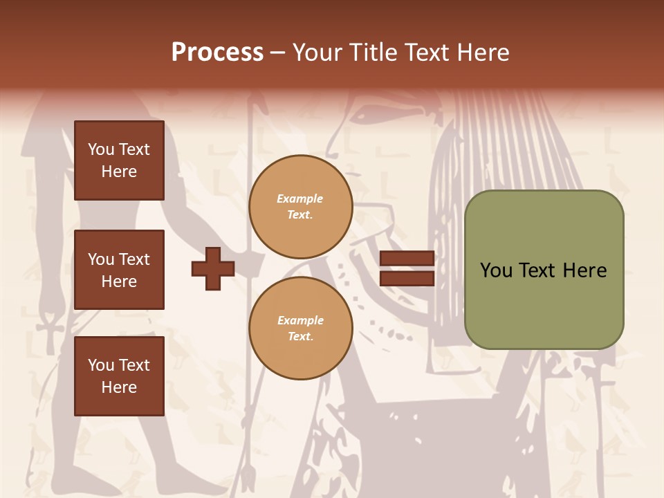 Stone Calligraphy Sun PowerPoint Template