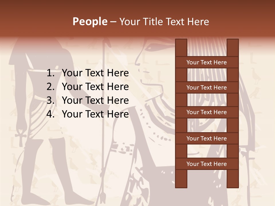 Stone Calligraphy Sun PowerPoint Template