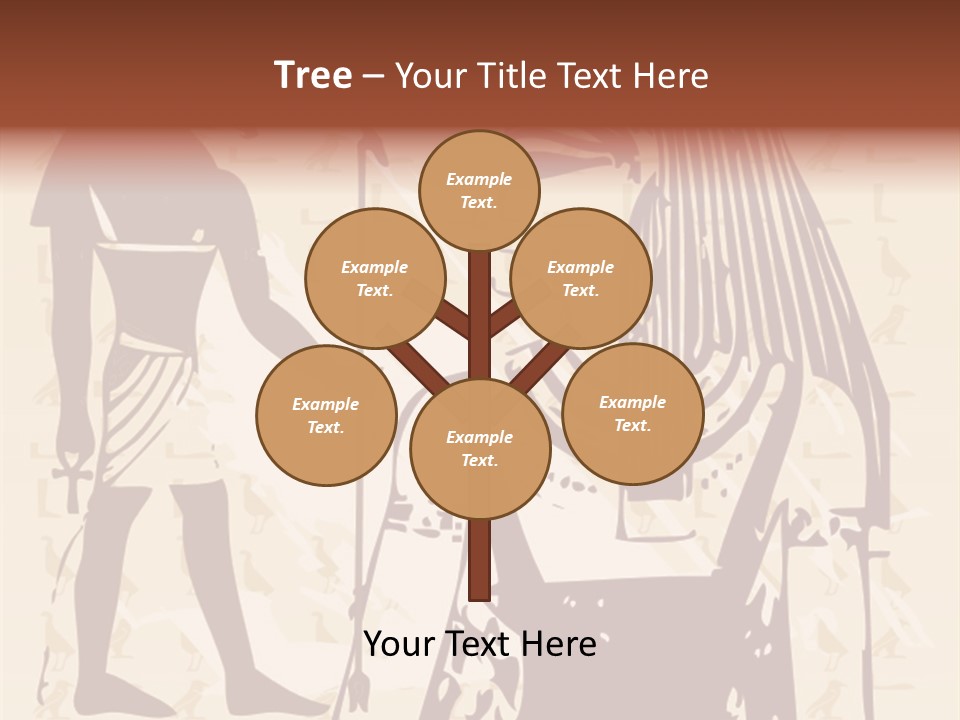 Stone Calligraphy Sun PowerPoint Template