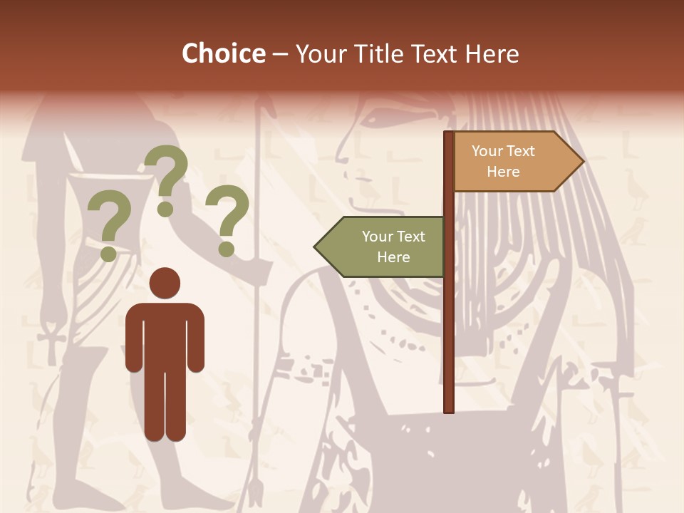 Stone Calligraphy Sun PowerPoint Template