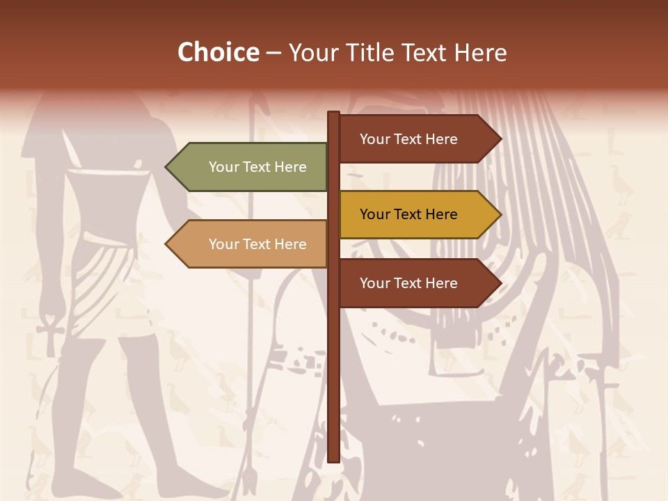 Stone Calligraphy Sun PowerPoint Template