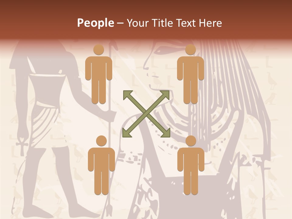 Stone Calligraphy Sun PowerPoint Template