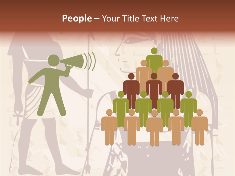 Stone Calligraphy Sun PowerPoint Template