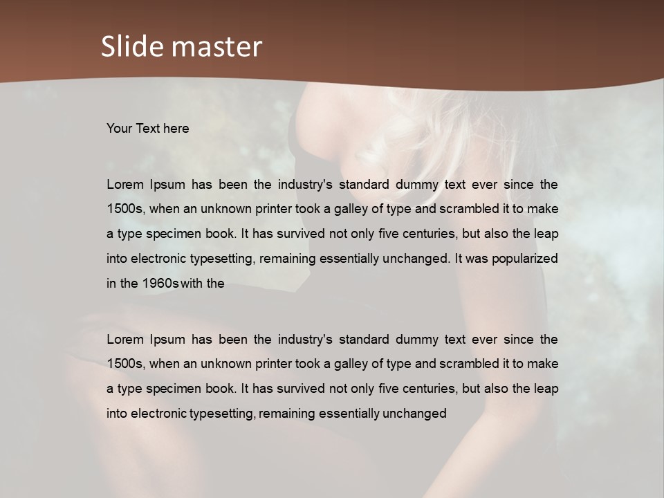 Sexy Emotion Pose PowerPoint Template